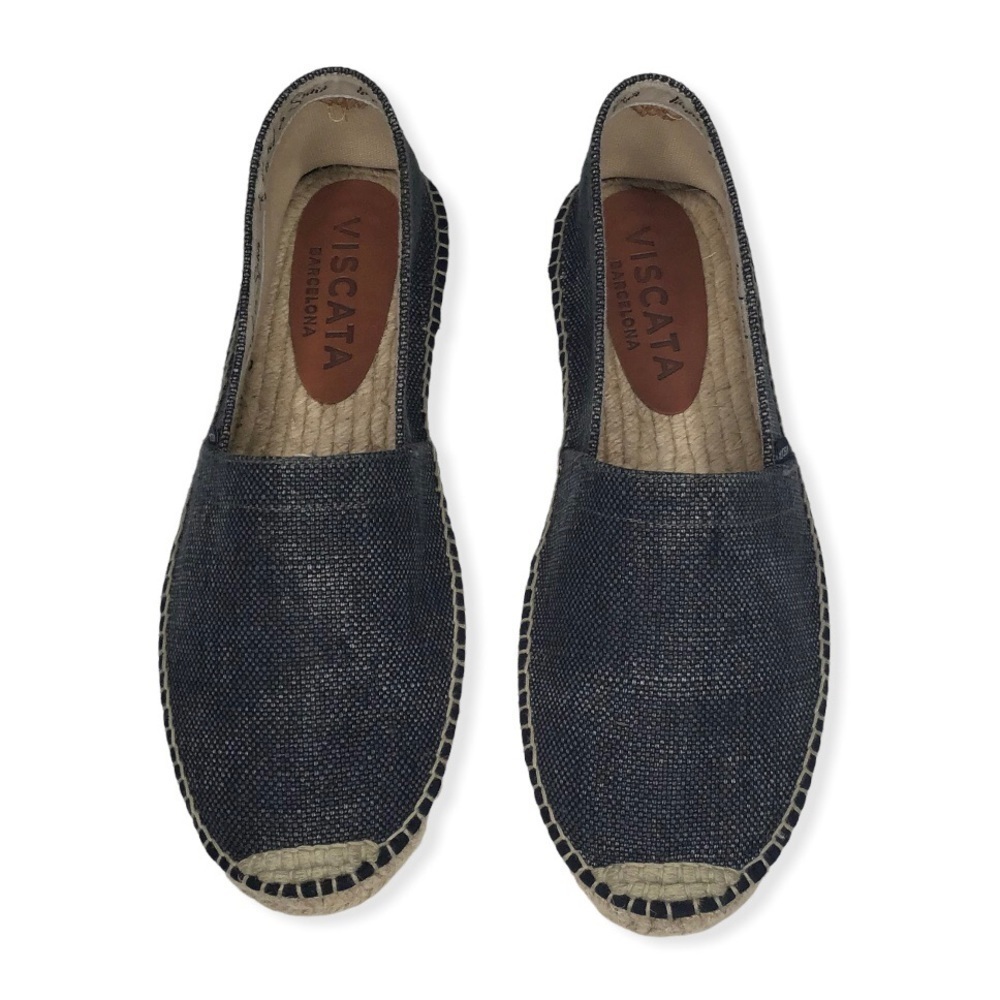 Viscata Barcelona Blue Canvas Espadrille Shoes.